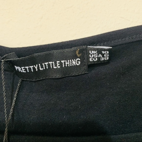 NWT PRETTY LITTLE THING jersey square neck crop 10 - Picture 8 of 10